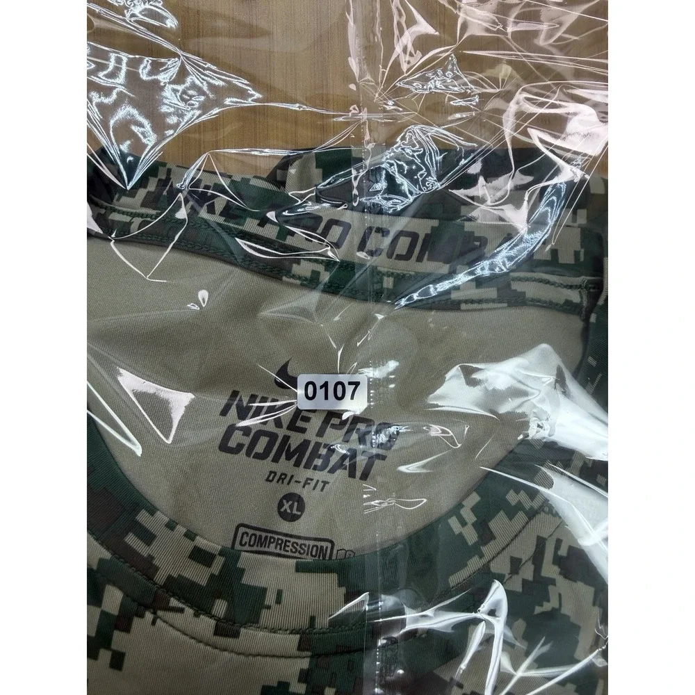 Nike Pro Combat Dri-FIT Compression Shirt Digital Camo Green Mens XL